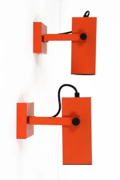 Clearance Pamono Space Age Square Wall Spots attributed to Staff Leuchten, 1970s, Set of 2