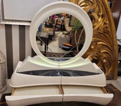 Best Pamono Space Age Style Dressing Table in Lacquered Wood and Fiberglass from DBM, Italy, 1970s
