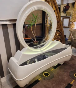Best Pamono Space Age Style Dressing Table in Lacquered Wood and Fiberglass from DBM, Italy, 1970s