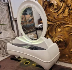 Best Pamono Space Age Style Dressing Table in Lacquered Wood and Fiberglass from DBM, Italy, 1970s