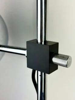 Pamono Space Age Table Lamp with Adjustable Chrome Ball Shades by Reggiani, 1970s><noscript><img width=