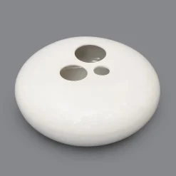 Best Pamono Space Age White Ceramic Vase, 1960s