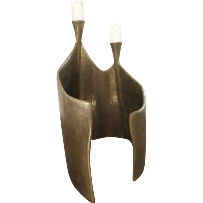 Pamono Space in Space Double Floor Candleholder in Brass and Resin by Atelier Ellery> Tabletop|Candleholders