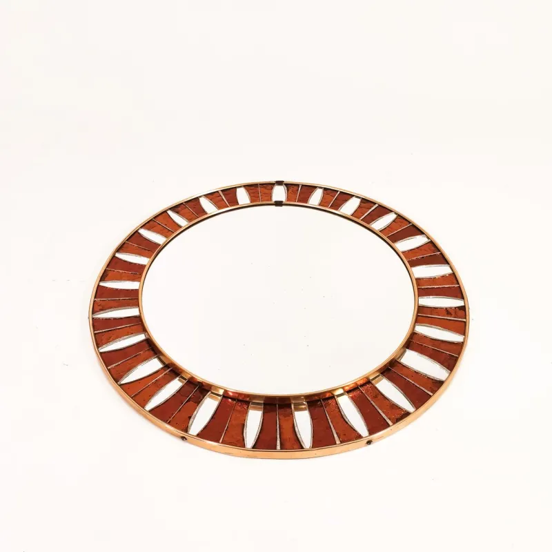 Pamono Spanish Artistic Mirror with Glass Mosaic, 1960s> Mirrors