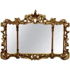 Hot Pamono Spanish Baroque Style Horizontal Carved Gilded Walnut Ormolu Mirror, 1900s