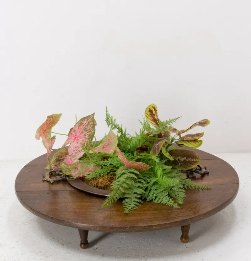 Pamono Spanish Basque Oak & Copper Brazier or Planter, 19th Century> Planters And Jardiniere