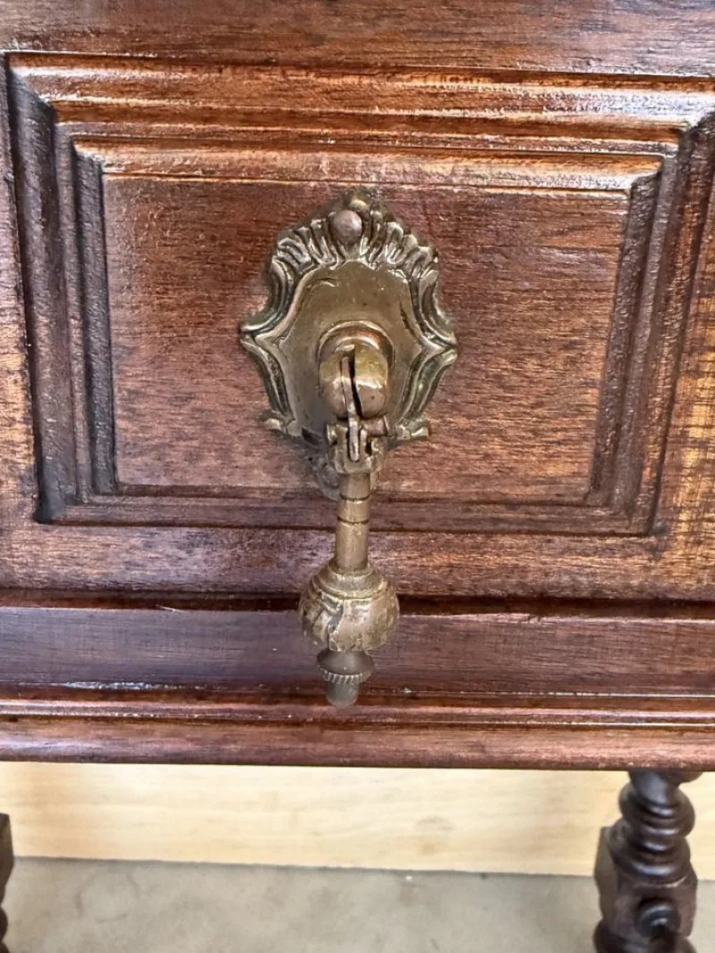 Hot Pamono Spanish Carved Nightstands with Low Shelves, 1890s, Set of 2