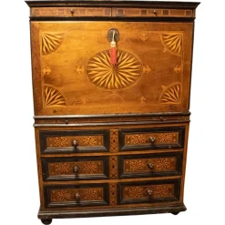Pamono Spanish Charles IV Secretaire with Drawers with Inlaid Work, 1750> Secretaires