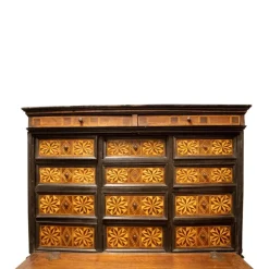 Pamono Spanish Charles IV Secretaire with Drawers with Inlaid Work, 1750><noscript><img width=