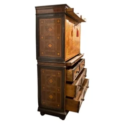 Pamono Spanish Charles IV Secretaire with Drawers with Inlaid Work, 1750><noscript><img width=