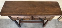 Discount Pamono Spanish Console Table with Carved Drawers, 1940s