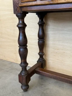 Discount Pamono Spanish Console Table with Carved Drawers, 1940s