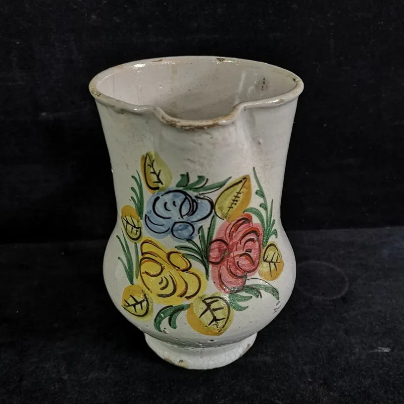 Pamono Spanish Folk Art Ceramic Wine Jug, 1880s> Bottles, Carafes & Jugs
