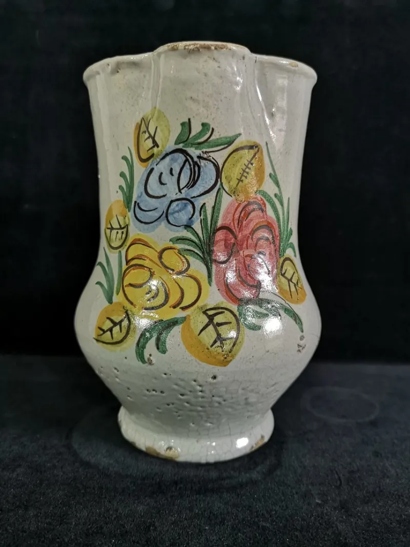 Pamono Spanish Folk Art Ceramic Wine Jug, 1880s> Bottles, Carafes & Jugs