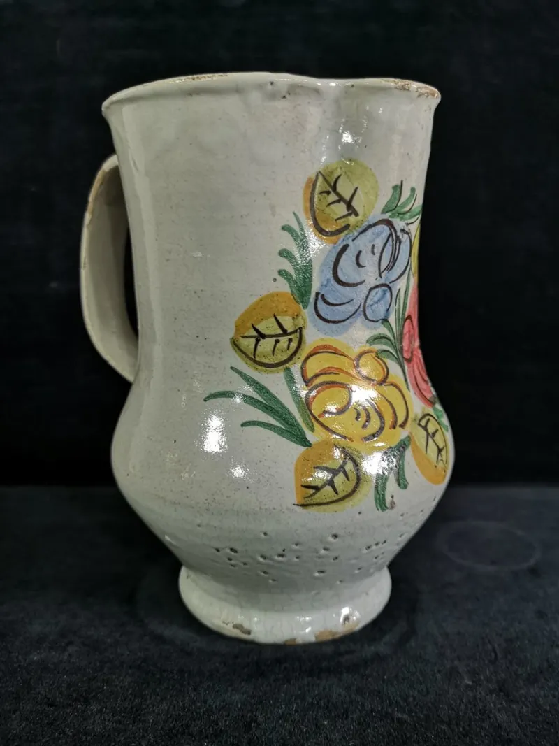 Pamono Spanish Folk Art Ceramic Wine Jug, 1880s> Bottles, Carafes & Jugs