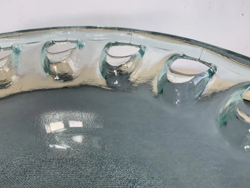 Pamono Spanish Openwork Glass Bowl, 1970s> Bowls