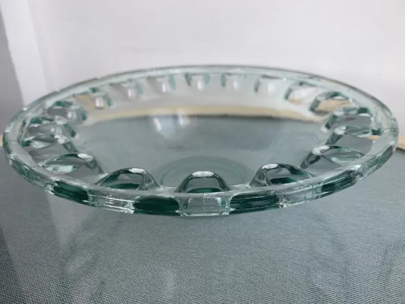 Pamono Spanish Openwork Glass Bowl, 1970s> Bowls