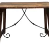 Outlet Pamono Spanish Refectory Table and Iron Stretcher, 18th Century