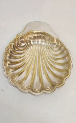 Sale Pamono Spanish Shell-Shaped Brass Tray, 1970s