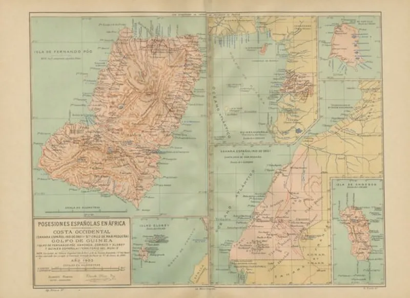 Sale Pamono Spanish Territories in West Africa, 1903