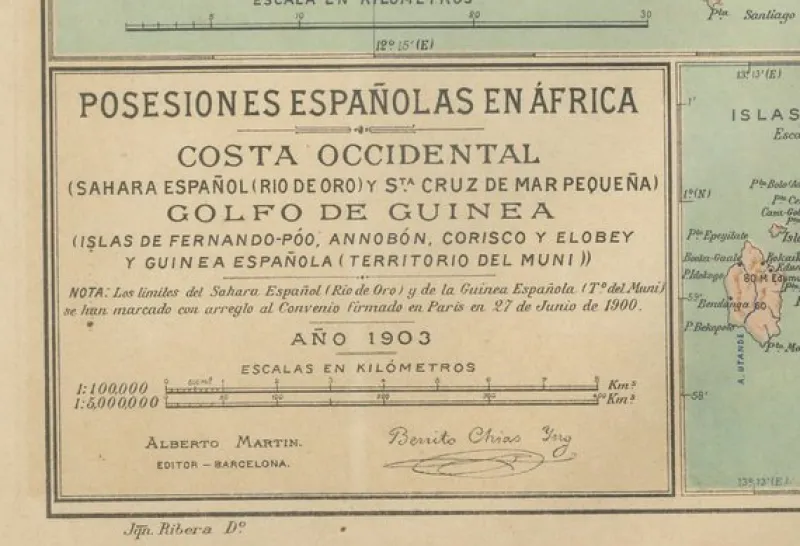 Sale Pamono Spanish Territories in West Africa, 1903