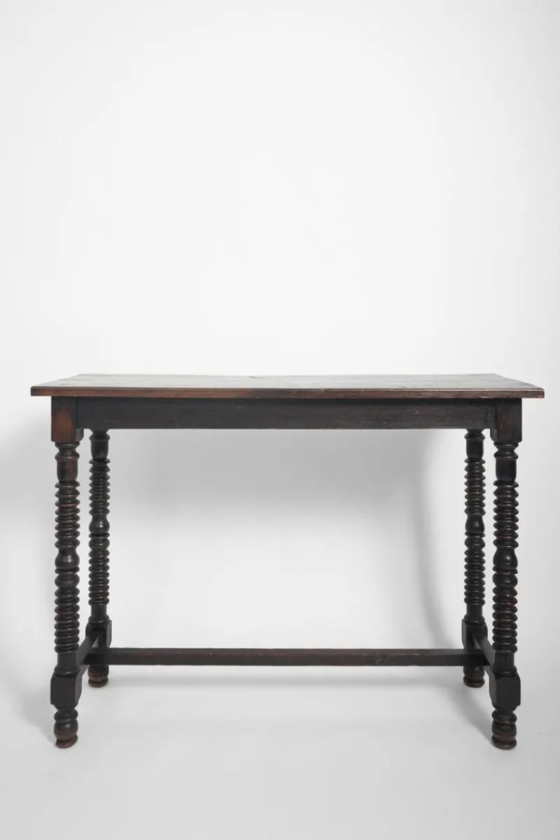 Discount Pamono Spanish Turned Ebonised Wood Console Table, 19th Century