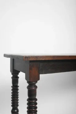 Discount Pamono Spanish Turned Ebonised Wood Console Table, 19th Century