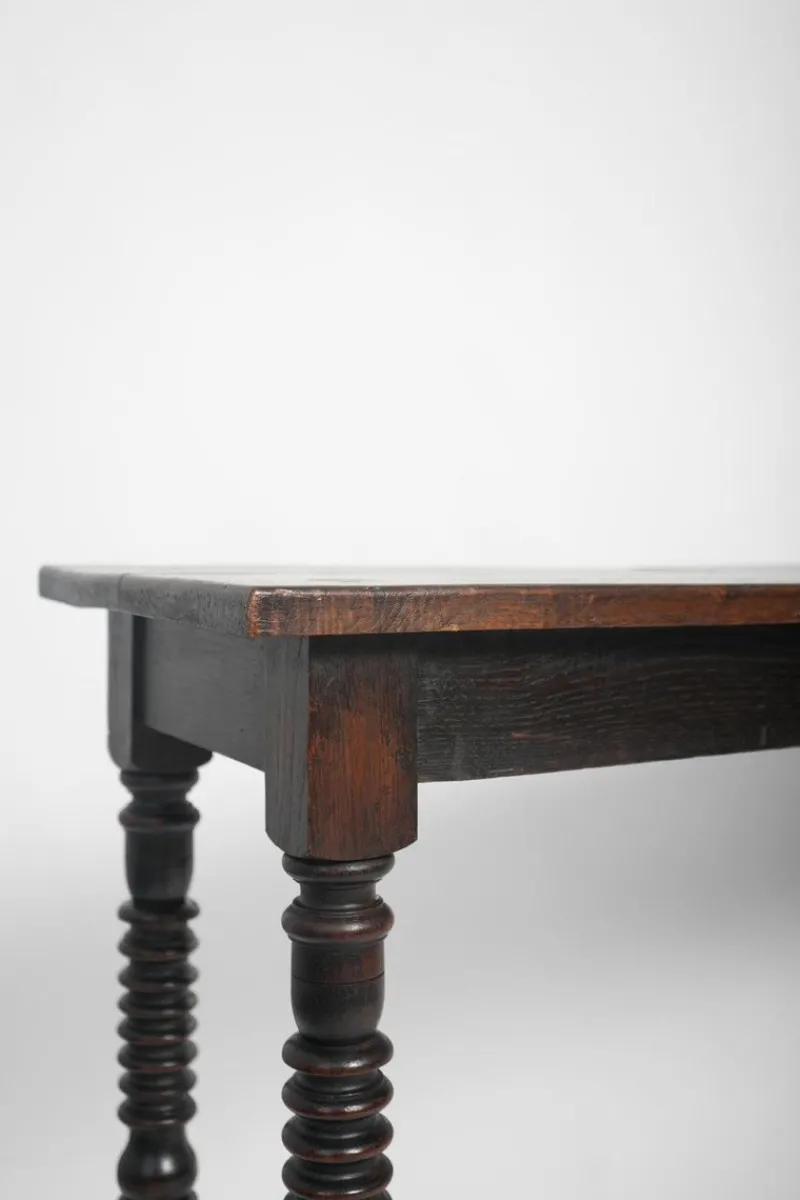 Discount Pamono Spanish Turned Ebonised Wood Console Table, 19th Century