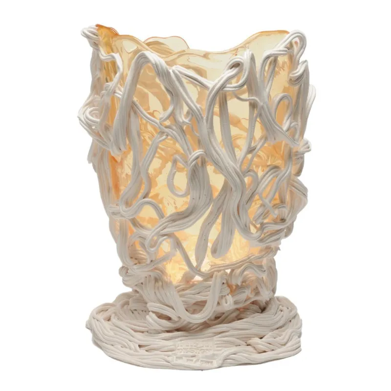 Pamono Special Clear, Matt White Spaghetti Vase by Gaetano Pesce for Fish Design> Vases|Tabletop