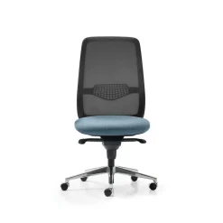 Clearance Pamono Speed High Backrest Managerial Armchair in Mesh and Upholstery by Quinti Sedute