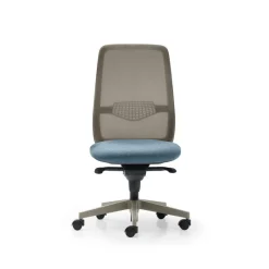 Clearance Pamono Speed High Backrest Managerial Armchair in Mesh and Upholstery by Quinti Sedute