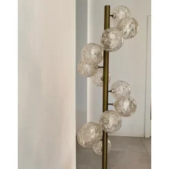 Pamono Spheres with Gold Murano Glass Burnished Floor Lamp by Simoeng> Floor Lamps