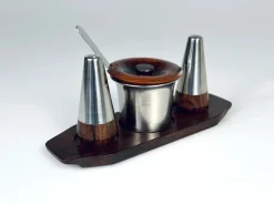 Online Pamono Spice Set in Rosewood and Stainless Steel by Eckhoff and Sachs for Lundtofte, 1960s, Set of 6