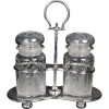 Best Pamono Spice Set in Silver-Plated Metal and Crystal, 19th Century, Set of 3