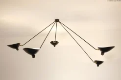 Pamono Spider 5 Broken Arms Ceiling Lamp by Serge Mouille><noscript><img width=