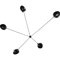 New Pamono Spider 5 Still Arms Sconce by Serge Mouille
