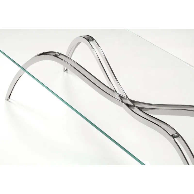 Pamono Spider Coffee Table in Crystal Glass and Steel by Barberini & Gunnell> Tables