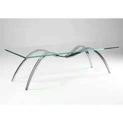 Pamono Spider Coffee Table in Crystal Glass and Steel by Barberini & Gunnell><noscript><img width=