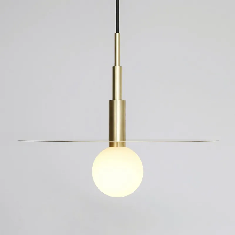 Sale Pamono Spinode Minimal Modern Design Pendant Lamp With Brass Flat Disc from Balance Lamp
