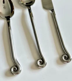 Best Pamono Spiral Cutlery Set in Stainless Steel, 2010s, Set of 5