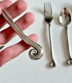 Best Pamono Spiral Cutlery Set in Stainless Steel, 2010s, Set of 5