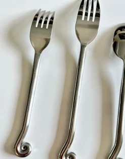 Best Pamono Spiral Cutlery Set in Stainless Steel, 2010s, Set of 5
