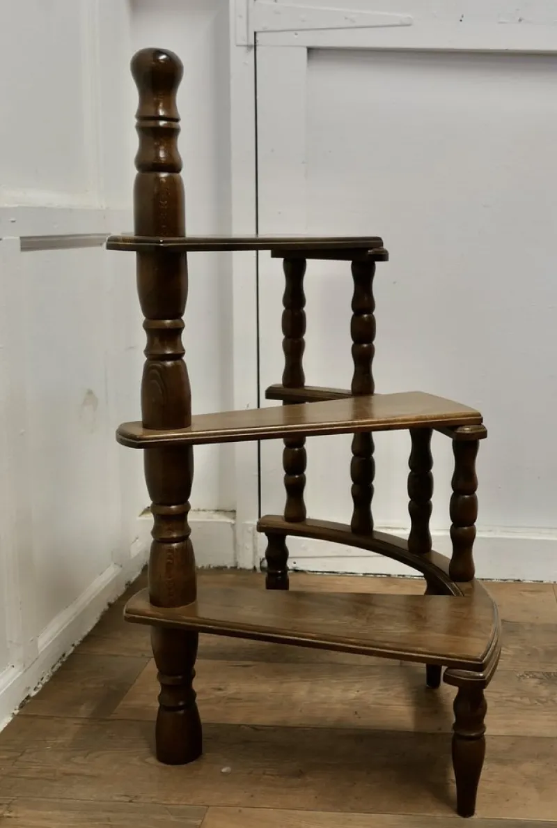 Pamono Spiral Library Steps with Turned Supports, 1960s> Architectural Elements