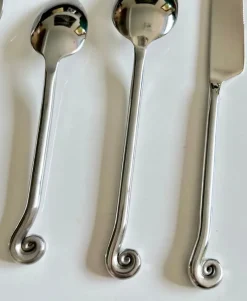 Outlet Pamono Spiral Stainless Steel Cutlery Set, 2010s, Set of 25