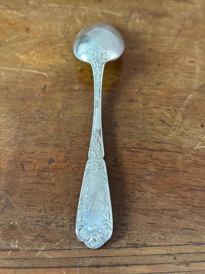 Pamono Spoon & Tongs Box, 1900, Set of 13> Cutlery & Serving Utensils