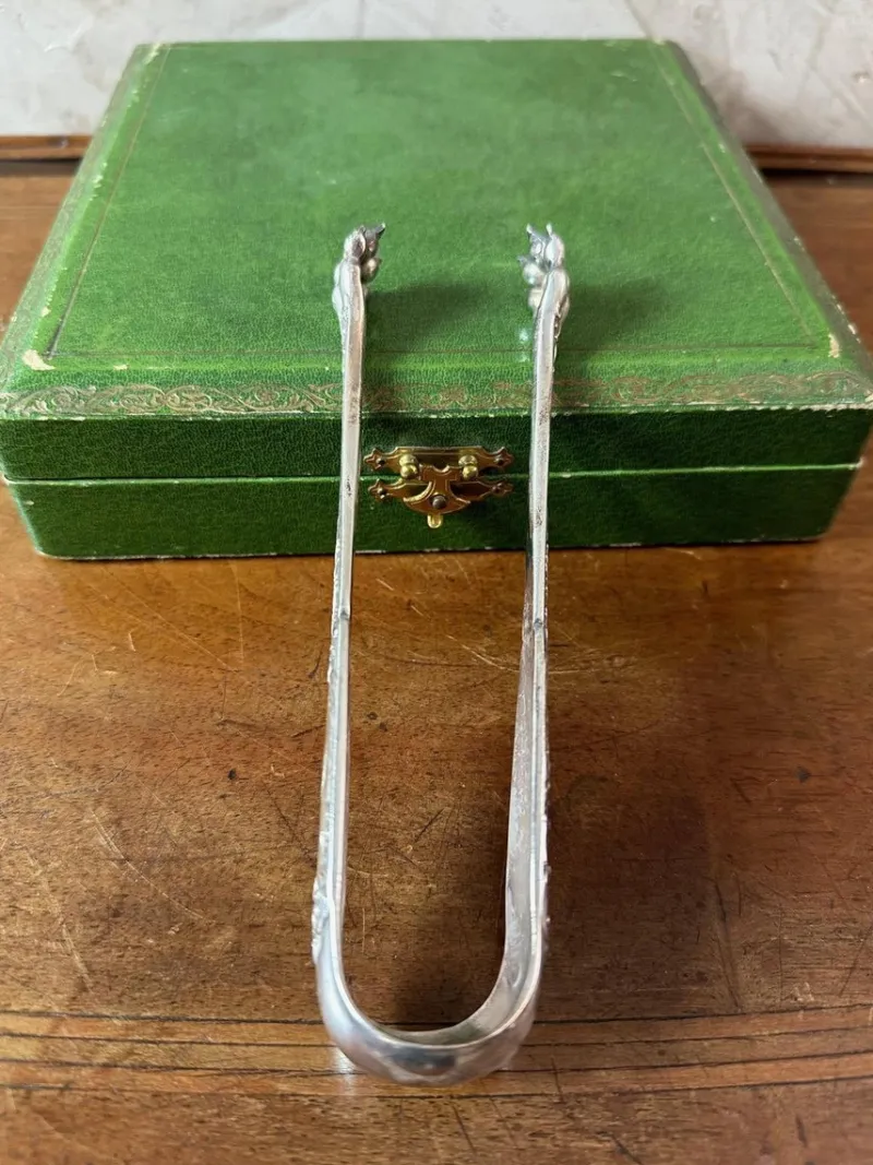 Pamono Spoon & Tongs Box, 1900, Set of 13> Cutlery & Serving Utensils