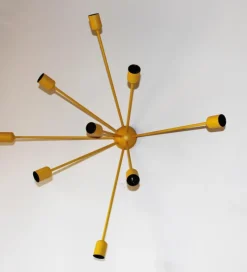 New Pamono Sputnik 9-Armed Wall Lamp in Yellow