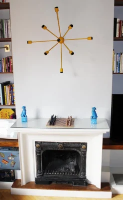New Pamono Sputnik 9-Armed Wall Lamp in Yellow