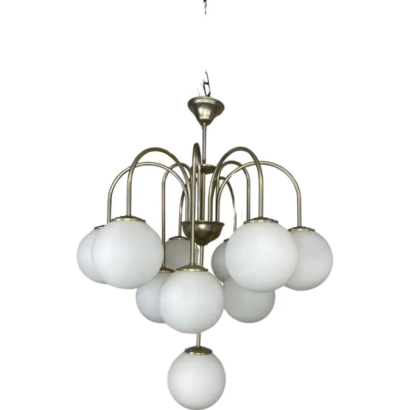 Pamono Sputnik Chandelier attributed to Jaroslav Bejvl for Kamenický Šenov, 1940s> Ceiling Lights
