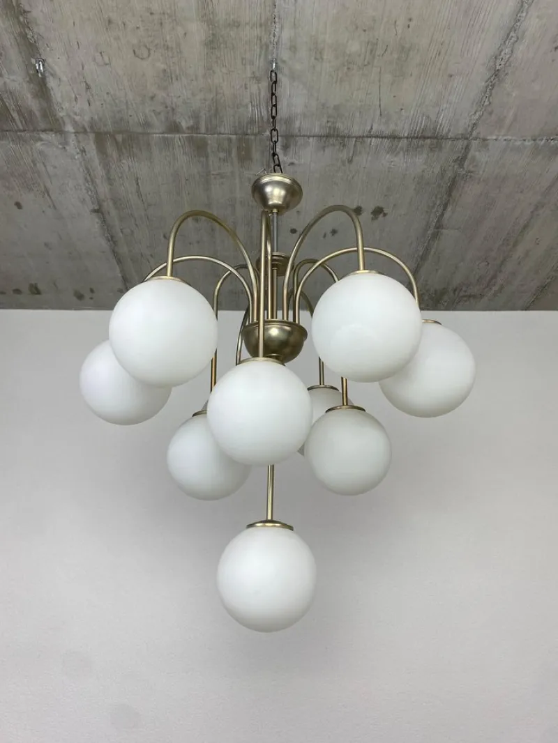 Pamono Sputnik Chandelier attributed to Jaroslav Bejvl for Kamenický Šenov, 1940s> Ceiling Lights